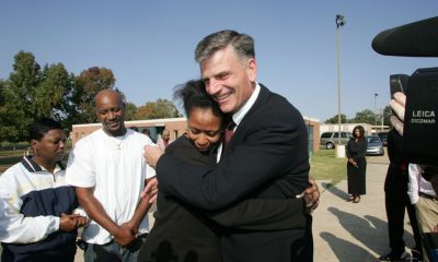Samaritan's Purse president Franklin Graham met with New Orleans residents in the days following Hurricane Katrina.